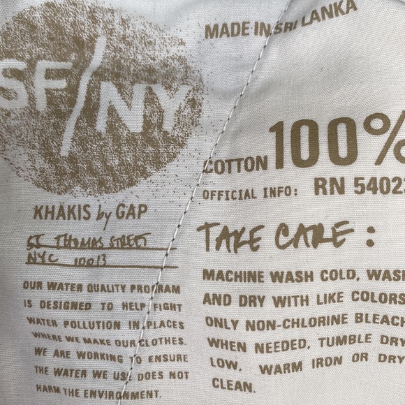 Boyfriend roll-up Bermuda shorts vintage army green size 0 Khakis by Gap - Picture 6 of 6